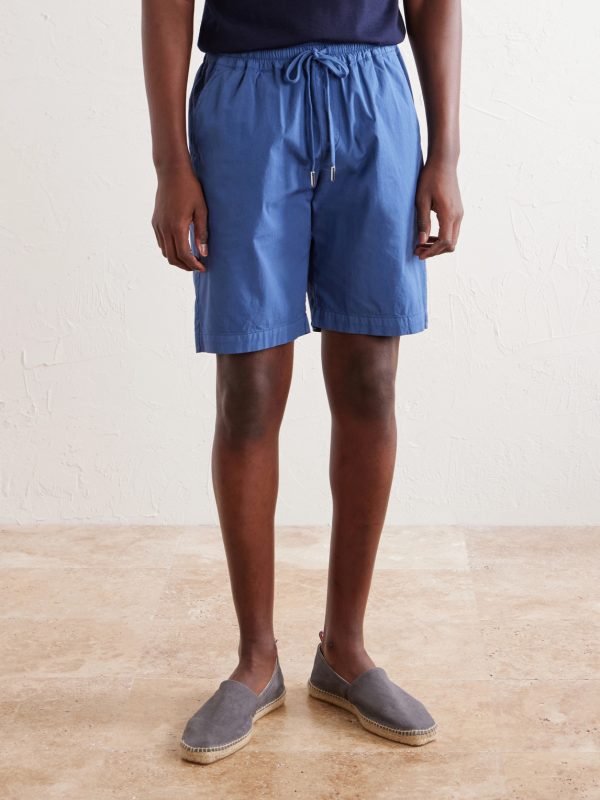 Alfa Straight-Leg Cotton-Blend Drawstring Shorts - FR
