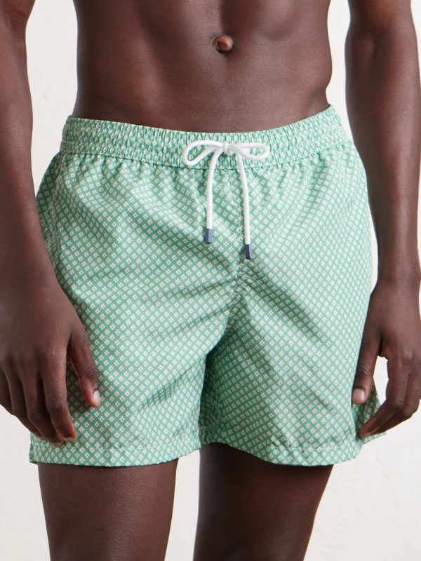 Madeira Straight-Leg Mid-Length Printed Swim Shorts - FR Madeira Straight-Leg Mid-Length Printed Swim Shorts - FR