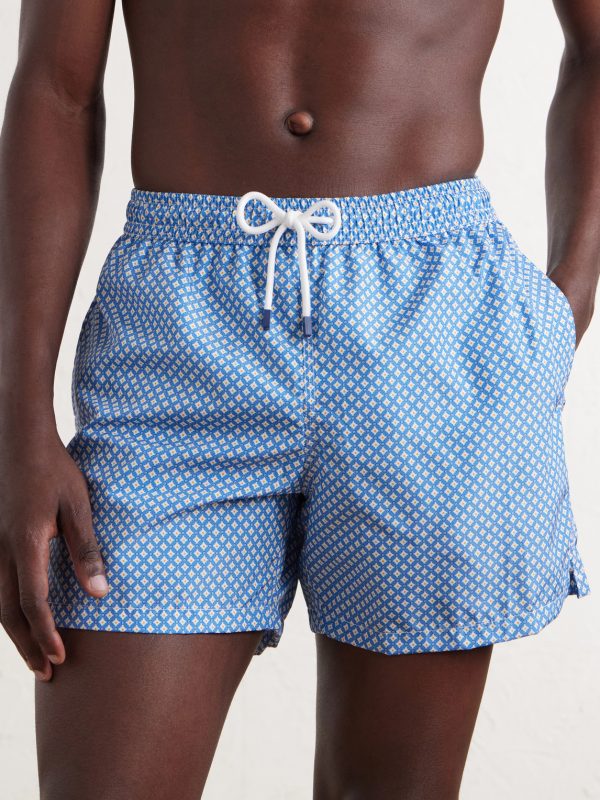 Madeira Straight-Leg Mid-Length Printed Swim Shorts - FR Madeira Straight-Leg Mid-Length Printed Swim Shorts - FR