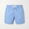 Madeira Straight-Leg Mid-Length Printed Swim Shorts Madeira Straight-Leg Mid-Length Printed Swim Shorts