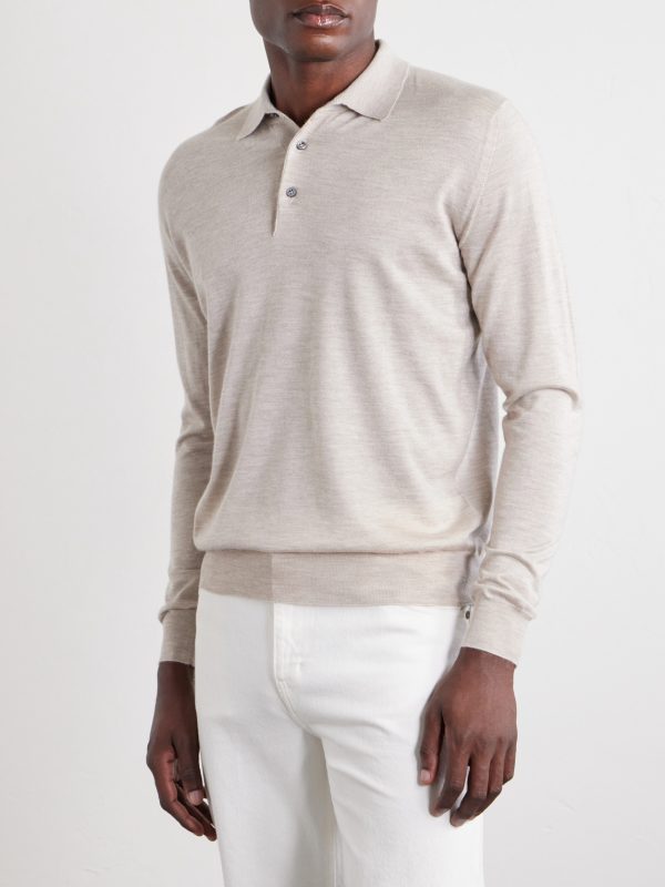 Sportman Cashmere and Silk-Blend Polo Shirt - FR