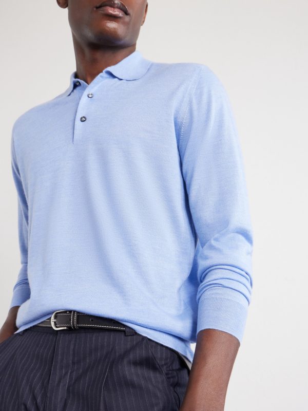Sportman Cashmere and Silk-Blend Polo Shirt - CU Sportman Cashmere and Silk-Blend Polo Shirt - CU
