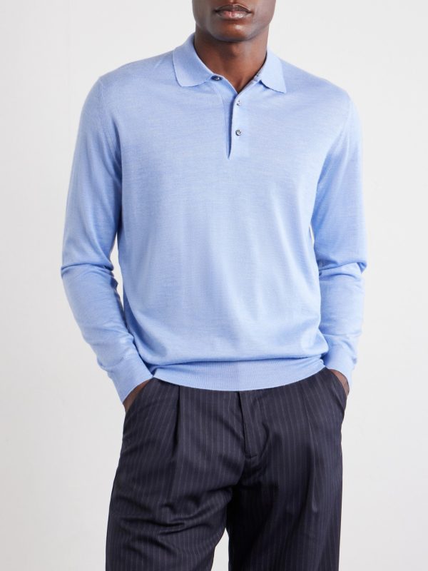 Sportman Cashmere and Silk-Blend Polo Shirt - FR Sportman Cashmere and Silk-Blend Polo Shirt - FR