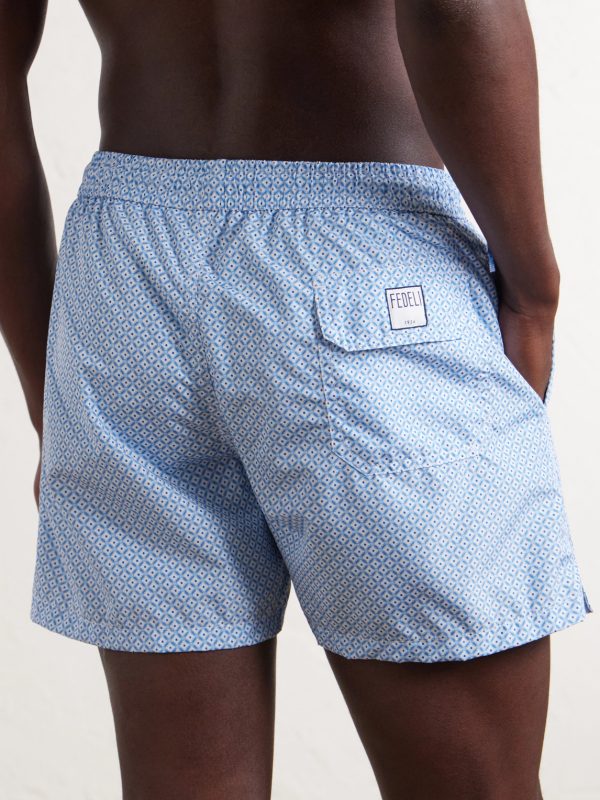 Madeira Printed Straight-Leg Swim Shorts - BK