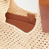 + Paula's Ibiza The Punch Hole Leather-Trimmed Raffia Tote - E1 + Paula's Ibiza The Punch Hole Leather-Trimmed Raffia Tote - E1