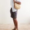 + Paula's Ibiza The Punch Hole Leather-Trimmed Raffia Tote - OU2 + Paula's Ibiza The Punch Hole Leather-Trimmed Raffia Tote - OU2
