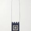 + Paula's Ibiza Logo-Embroidered Leather-Trimmed Crocheted Raffia Bucket Bag - BK