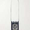 + Paula's Ibiza Logo-Embroidered Leather-Trimmed Crocheted Raffia Bucket Bag