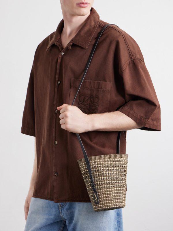 + Paula's Ibiza Braid Leather-Trimmed Raffia Shoulder Bag - FR + Paula's Ibiza Braid Leather-Trimmed Raffia Shoulder Bag - FR