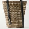 + Paula's Ibiza Braid Leather-Trimmed Raffia Shoulder Bag + Paula's Ibiza Braid Leather-Trimmed Raffia Shoulder Bag