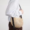 + Paula's Ibiza The Punch Hole Leather-Trimmed Raffia Tote Bag - CU + Paula's Ibiza The Punch Hole Leather-Trimmed Raffia Tote Bag - CU