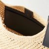 + Paula's Ibiza The Punch Hole Leather-Trimmed Raffia Tote Bag - E1 + Paula's Ibiza The Punch Hole Leather-Trimmed Raffia Tote Bag - E1