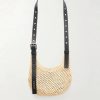 + Paula's Ibiza The Punch Hole Leather-Trimmed Raffia Tote Bag + Paula's Ibiza The Punch Hole Leather-Trimmed Raffia Tote Bag