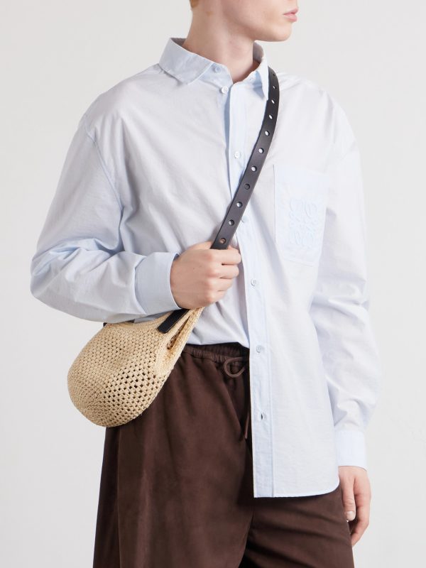 + Paula's Ibiza The Punch Hole Leather-Trimmed Raffia Tote Bag - OU + Paula's Ibiza The Punch Hole Leather-Trimmed Raffia Tote Bag - OU
