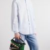 + Paula's Ibiza Puzzle Edge Crocodile leather-trimmed raffia shoulder bag - FR + Paula's Ibiza Puzzle Edge Crocodile leather-trimmed raffia shoulder bag - FR