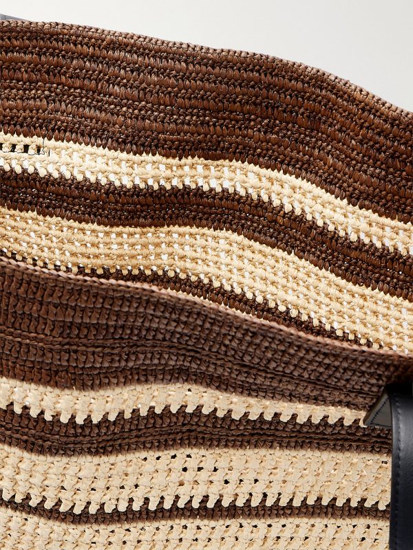 + Paula's Ibiza Loop Basket Leather-Trimmed RaffiaTote Bag - E1 + Paula's Ibiza Loop Basket Leather-Trimmed RaffiaTote Bag - E1