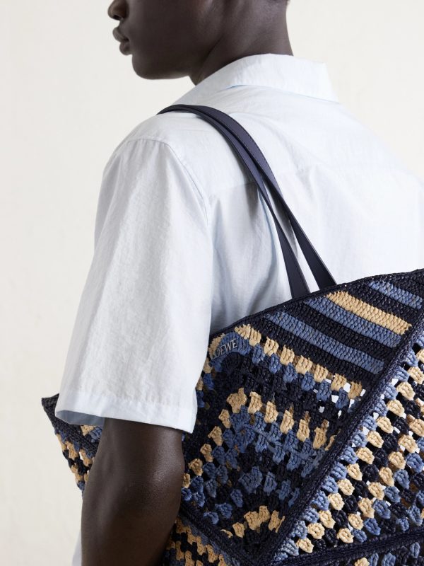 + Paula's Ibiza Puzzle Fold Large Leather-Trimmed Raffia Shoulder Bag - E3 + Paula's Ibiza Puzzle Fold Large Leather-Trimmed Raffia Shoulder Bag - E3