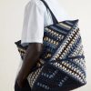 + Paula's Ibiza Puzzle Fold Large Leather-Trimmed Raffia Shoulder Bag - FR + Paula's Ibiza Puzzle Fold Large Leather-Trimmed Raffia Shoulder Bag - FR