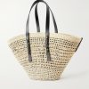 + Paula's Ibiza Braid Basket Leather-Trimmed Raffia Tote Bag - BK