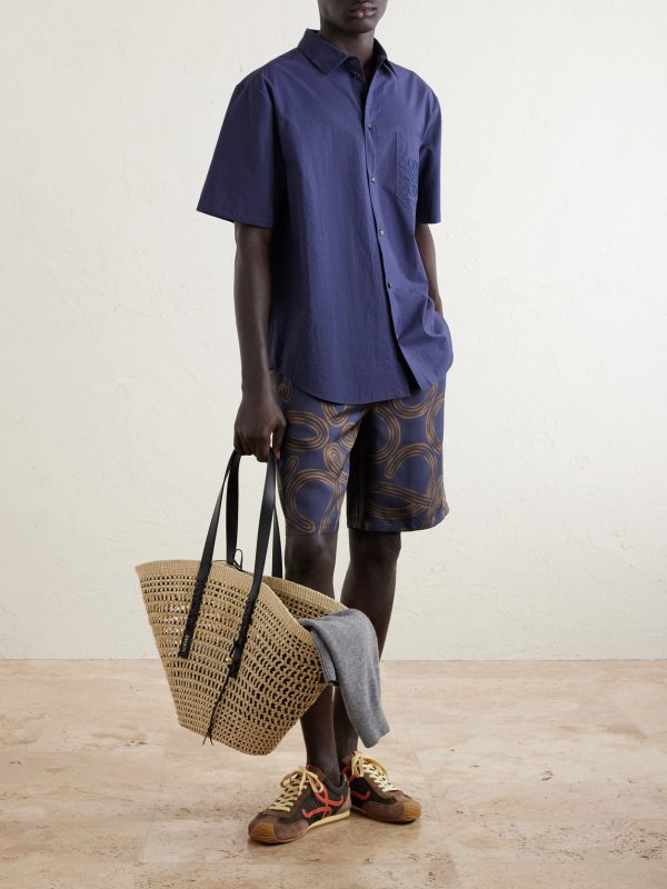 + Paula's Ibiza Braid Basket Leather-Trimmed Raffia Tote Bag - FR