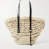 + Paula's Ibiza Braid Basket Leather-Trimmed Raffia Tote Bag