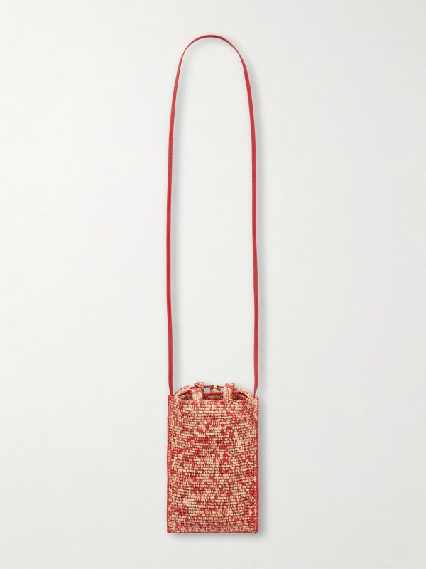 + Paula's Ibiza Leather-Trimmed Pouch - BK + Paula's Ibiza Leather-Trimmed Pouch - BK