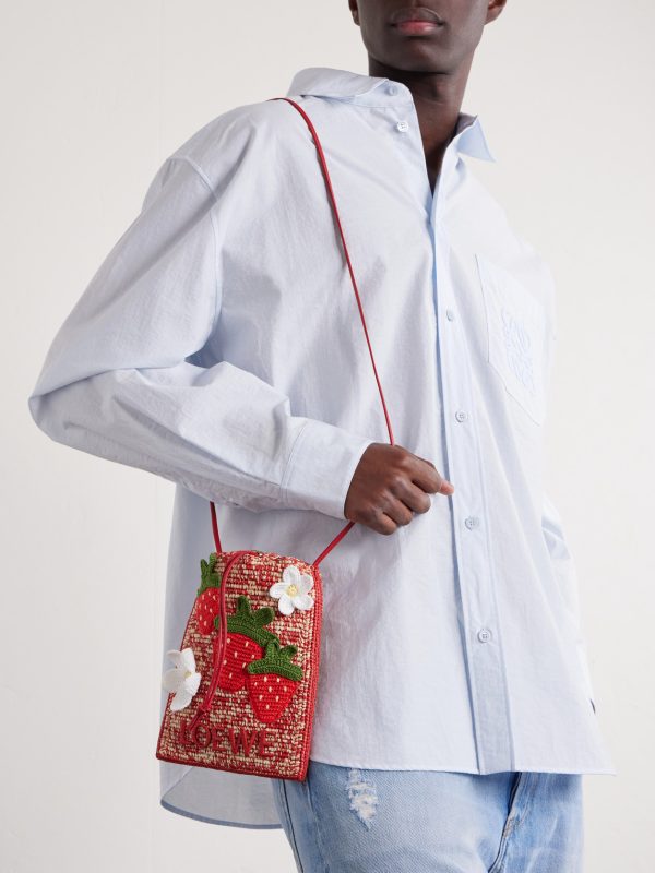 + Paula's Ibiza Leather-Trimmed Pouch - FR + Paula's Ibiza Leather-Trimmed Pouch - FR