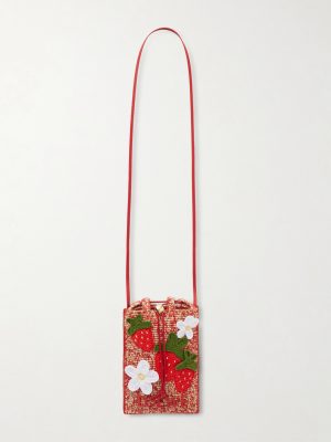+ Paula's Ibiza Leather-Trimmed Pouch + Paula's Ibiza Leather-Trimmed Pouch