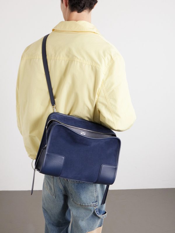 Amazona 180 Leather-Trimmed Suede Tote Bag - E2 Amazona 180 Leather-Trimmed Suede Tote Bag - E2
