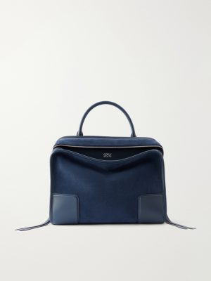 Amazona 180 Leather-Trimmed Suede Tote Bag Amazona 180 Leather-Trimmed Suede Tote Bag