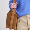 Loop Logo-Debossed Suede Messenger Bag - CU