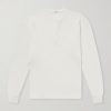 Waffle-Knit Cotton and Cashmere-Blend Henley T-Shirt Waffle-Knit Cotton and Cashmere-Blend Henley T-Shirt