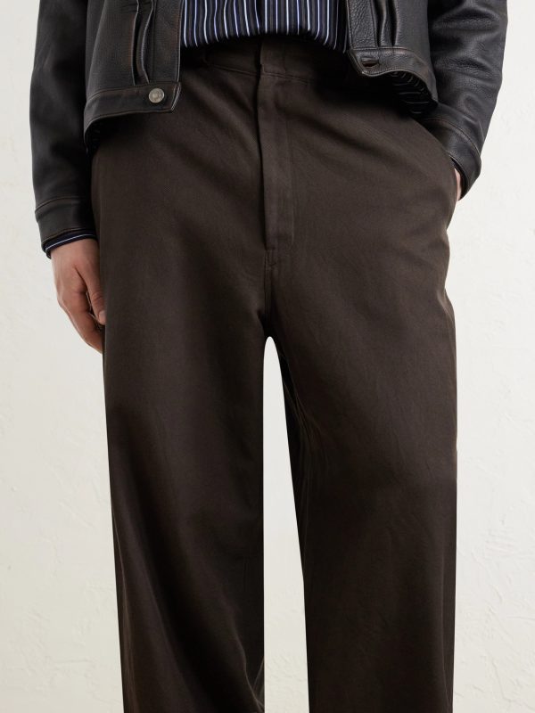Straight-Leg Cotton and Silk-Blend Trousers - CU Straight-Leg Cotton and Silk-Blend Trousers - CU