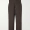 Straight-Leg Cotton and Silk-Blend Trousers Straight-Leg Cotton and Silk-Blend Trousers