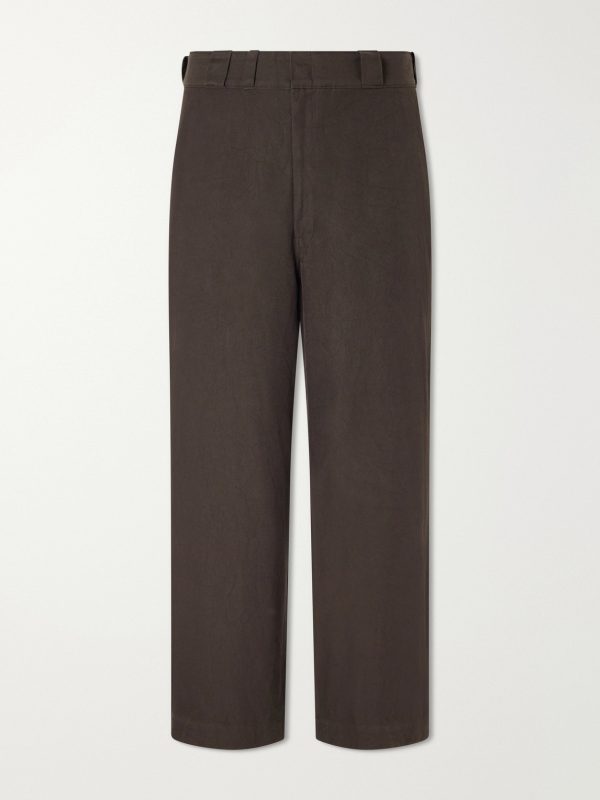 Straight-Leg Cotton and Silk-Blend Trousers Straight-Leg Cotton and Silk-Blend Trousers
