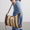 + Paula's Ibiza Loop Bucket Medium Leather-Trimmed Raffia Tote Bag - FR + Paula's Ibiza Loop Bucket Medium Leather-Trimmed Raffia Tote Bag - FR