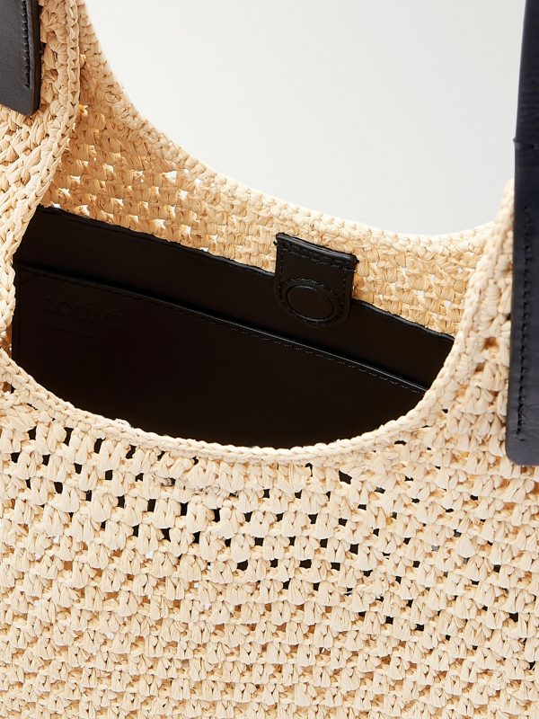 + Paula's Ibiza Leather-Trimmed Woven Raffia Tote Bag - E1 + Paula's Ibiza Leather-Trimmed Woven Raffia Tote Bag - E1
