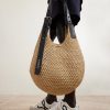 + Paula's Ibiza Leather-Trimmed Woven Raffia Tote Bag - OU + Paula's Ibiza Leather-Trimmed Woven Raffia Tote Bag - OU