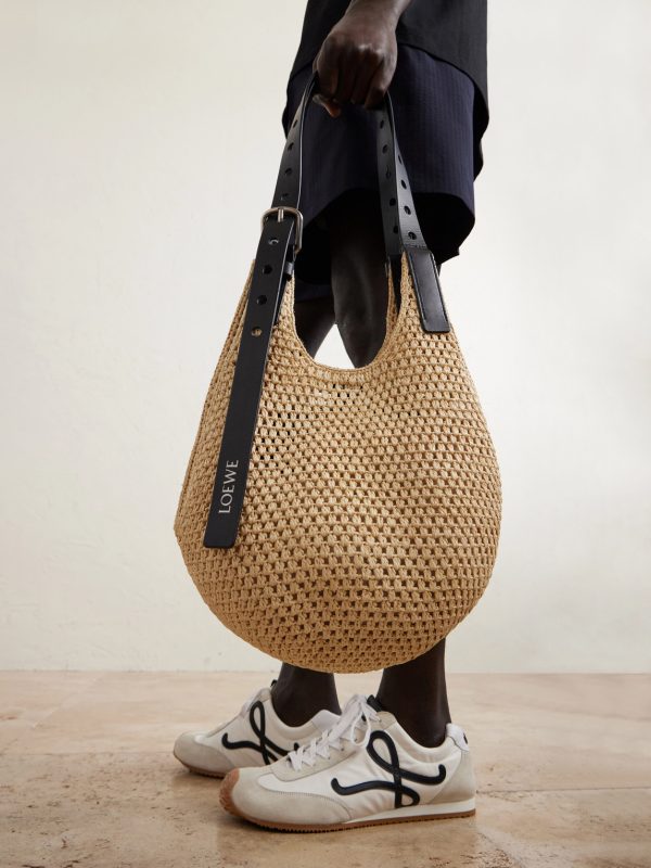 + Paula's Ibiza Leather-Trimmed Woven Raffia Tote Bag - OU + Paula's Ibiza Leather-Trimmed Woven Raffia Tote Bag - OU