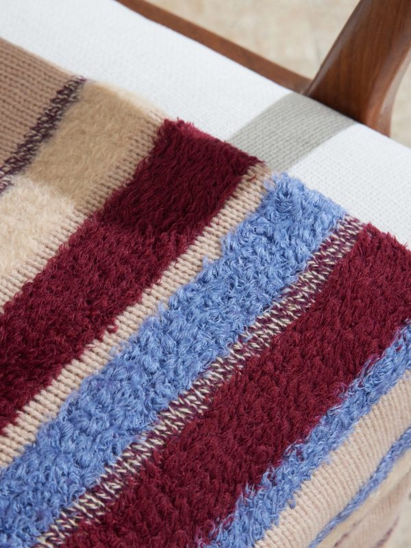 Striped Textured Cashmere-Blend Blanket - CU Striped Textured Cashmere-Blend Blanket - CU