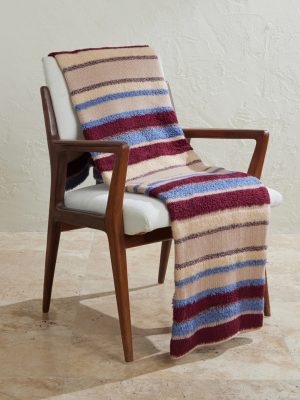 Striped Textured Cashmere-Blend Blanket