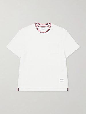 Pointelle-Knit Cotton and Linen-Blend T-Shirt Pointelle-Knit Cotton and Linen-Blend T-Shirt