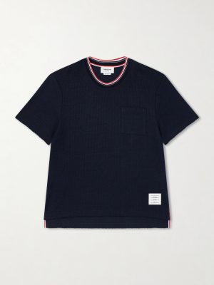Pointelle-Knit Cotton and Linen-Blend T-Shirt Pointelle-Knit Cotton and Linen-Blend T-Shirt