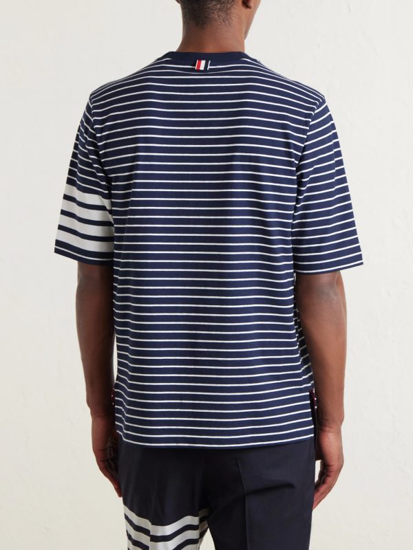 Striped Cotton T-Shirt - BK Striped Cotton T-Shirt - BK
