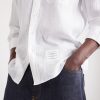 Logo-Appliquéd 4-Bar Linen Shirt - CU Logo-Appliquéd 4-Bar Linen Shirt - CU