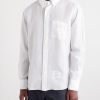 Logo-Appliquéd 4-Bar Linen Shirt - FR Logo-Appliquéd 4-Bar Linen Shirt - FR
