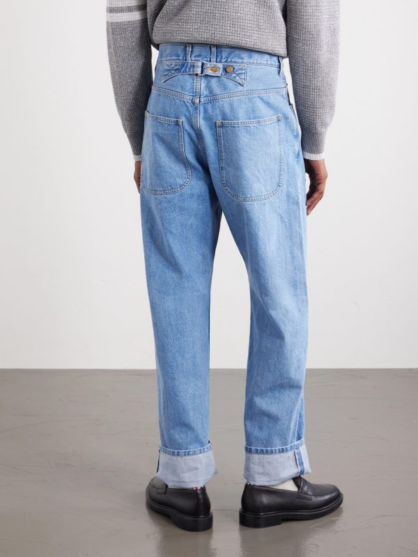 Cinch-Back Wide-Leg Jeans - BK Cinch-Back Wide-Leg Jeans - BK