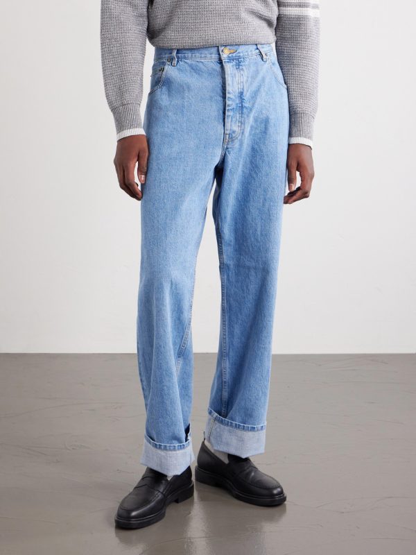Cinch-Back Wide-Leg Jeans - FR Cinch-Back Wide-Leg Jeans - FR