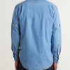 Denim-Effect Cotton Shirt - BK Denim-Effect Cotton Shirt - BK