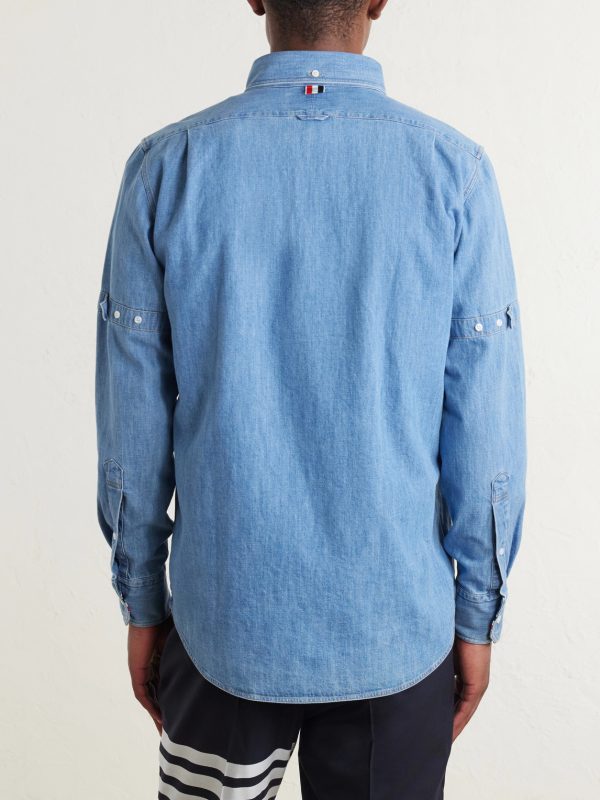 Denim-Effect Cotton Shirt - BK Denim-Effect Cotton Shirt - BK